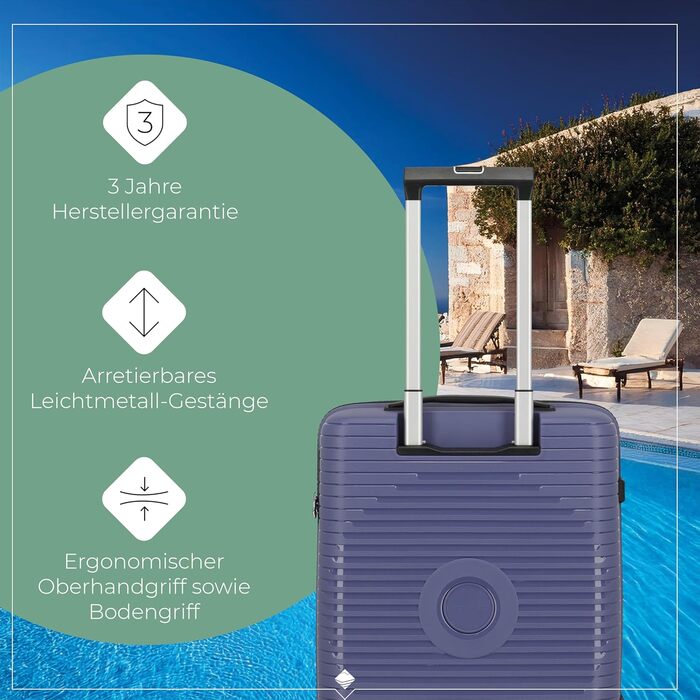 Чемодан Travelite ORBITA середній, розширюваний, 67 см, 68-78 літрів, 4 колеса, TSA-замок, турквіс