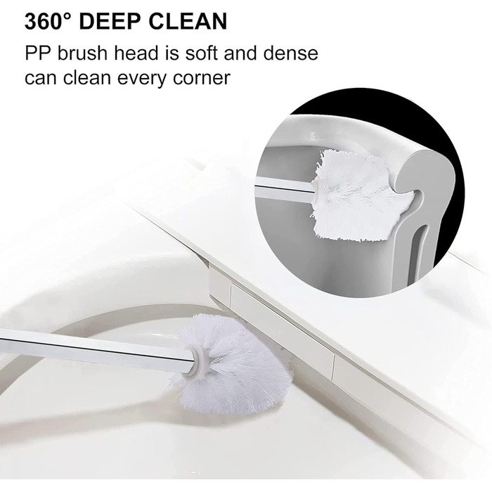 Набір для туалету Klobürste: щітка для унітазу та тримач на стіну, хром, нержавіюча сталь