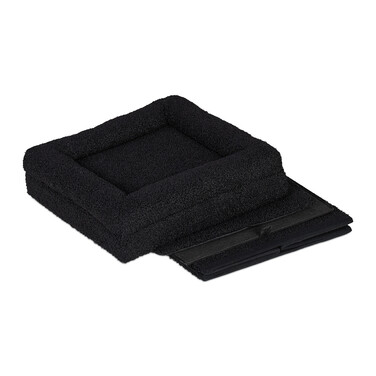 Relaxdays Black Cat Cave with Cushion