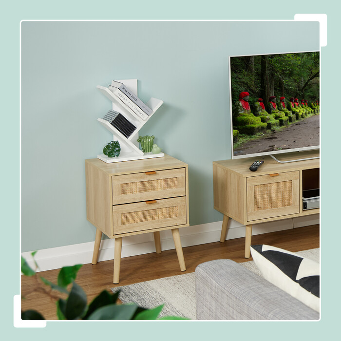 Relaxdays White Bookshelf in Tree Shape