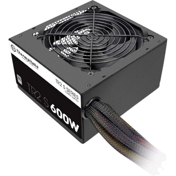 Блок живлення для ПК Thermaltake TR2 S 600W, ATX, 80 Plus, з тихим 120мм вентилятором, чорний