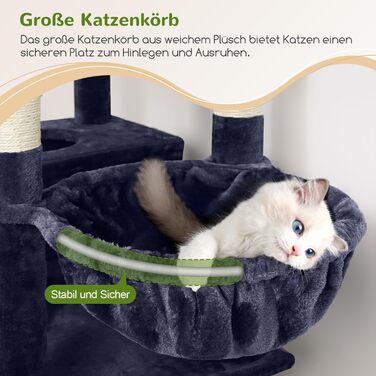 Драбина-будинок для котів Globlazer XXL, 183 см, сірий, для великих порід (Maine Coon, British Shorthair)