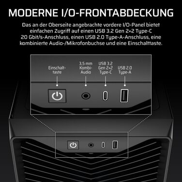 Корпус для ПК Corsair 3200D RS ARGB Mid-Tower ATX, чорний