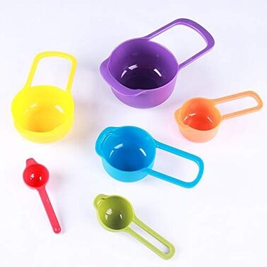 6-Piece/Set Measuring Spoons, Cups, Plastic Measuring Spoons, Scoop with Scale for Cooking, Measuring Spoons, Measuring Cups, Accurate Measurement