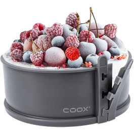 Форма для випікання coox з порцеляновим дном, 18 см, сіра – роз'ємна, для випікання і подачі, не потребує перекладання