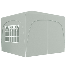 Outsunny 3x3m Gazebo, Water-Resistant, Stable, Winter-Proof, Pop-Up Folding Gazebo, UV Protection 50+, Foldable Party Tent, Garden Tent with 4 Side Walls, Bag, Garden Gazebo for Camping, Garden, Light Gray | Aosom