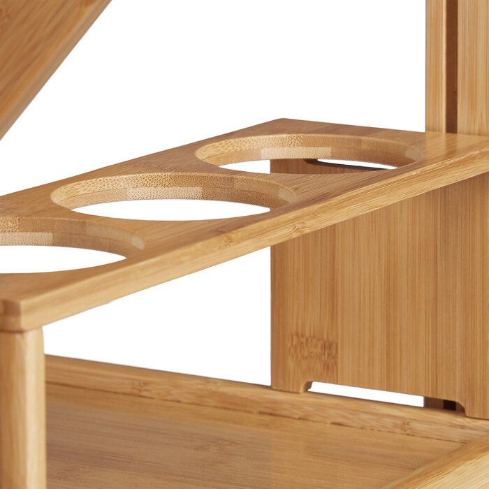 Relaxdays Kitchen Cart Bamboo with 2 Shelves