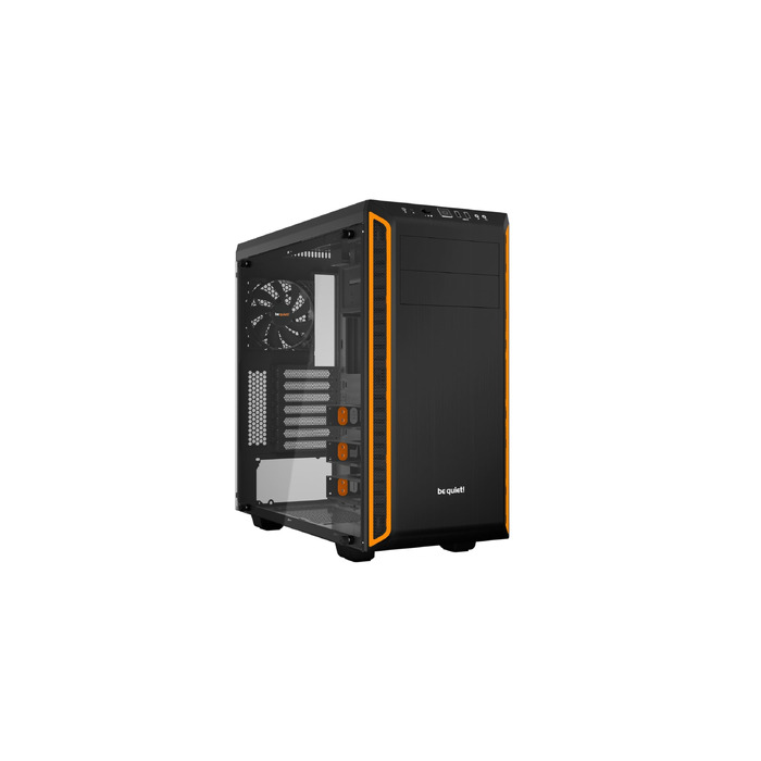 Корпус для ПК be quiet! Pure Base 600 Window Orange, 2 вентилятори Pure Wings 2, підтримка радіаторів до 360мм, загартоване скло