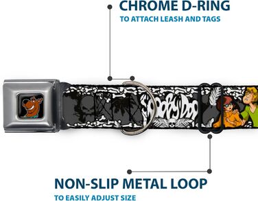 Нашийник для собак Buckle-Down з пряжкою Scooby Doo - 1 дюйм шириною, підходить для шиї 28-43 см - середній