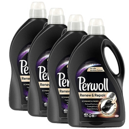 Рідкий засіб для прання чорної білизни Perwoll Renew & Repair Schwarz & Faser, 200 прань (4 x 50), для відновлення кольору та догляду за волокнами