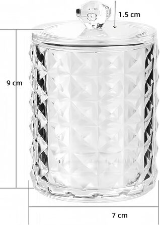 Організатор для ватних дисків та паличок: тримач для косметичного столика, ванної кімнати, спальні (чорний)