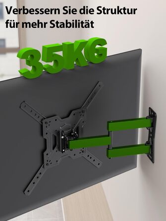 Кріплення для телевізора USX-MOUNT на стіну, поворотне, нахильне, висувне, для телевізорів та моніторів 26-55 дюймів, VESA 400x400, до 35 кг