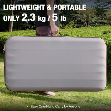 Надувне лежак для собак Lekereise Outdoor, 126x66x12 см, сірий, для собак середніх та маленьких порід, знімний та пральний чохол, для відпочинку в подорожах та на вулиці