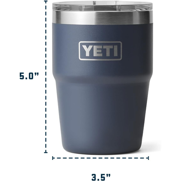 YETI Rambler Stackable Cup with MagSlider Lid - White, 16 oz
