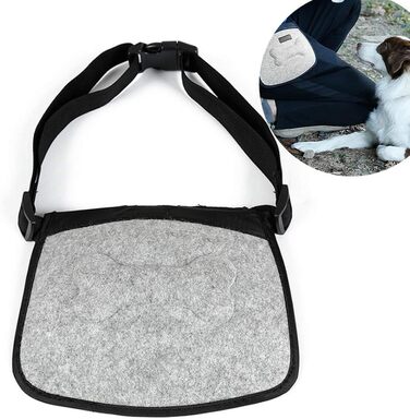 Сумка для корму для собак, тренувальна сумка, кишенька для ласощів з дозатором для відходів, магнітна застібка, регульований плечовий ремінь для дресирування собак, кишеня для ласощів також для коней (Сірий)