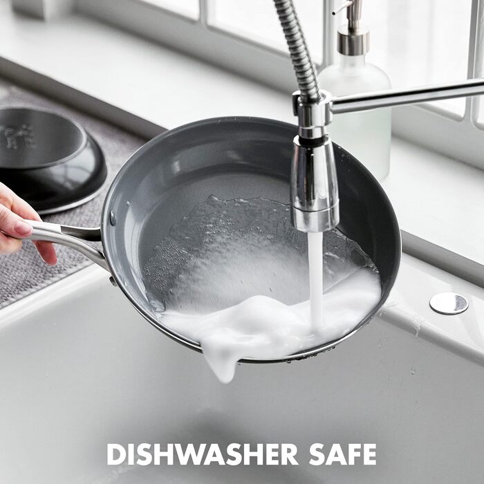 Набір посуду GreenPan Swift 17 предметів: антипригарне покриття Ceramic, нетоксичний, без PFAS, нержавіюча сталь, каструлі, сковорідки, кришки, гриль, сковорода для смаження, для тушкування