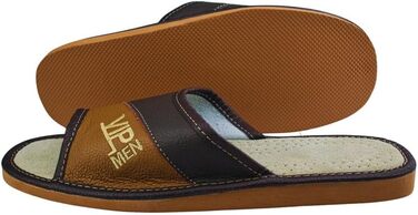 Чоловічі тапочки APREGGIO з натуральної шкіри – комфортні та зручні, розмір 40-46 (EU), колір бронзовий