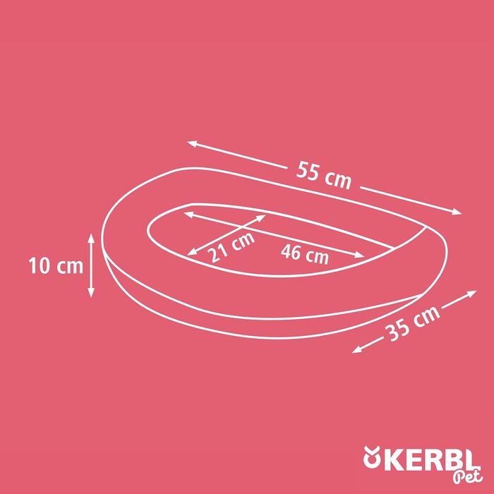 Kerbl Pet Window Hammock, Elevated Resting Place for Cats, Padded Edge, Soft Plush Cover, Sturdy Wooden Construction, Adjustable to Window Sill Depth, 55x35x10 cm, Grey