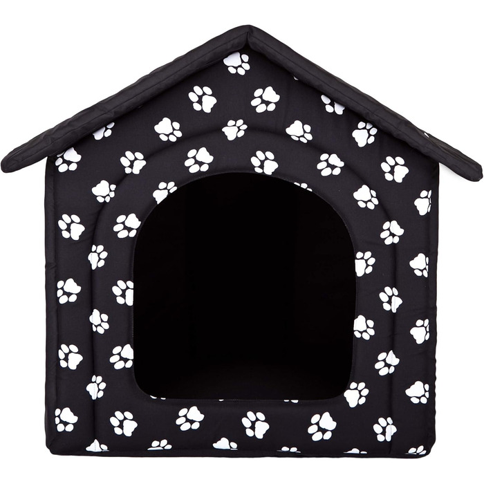 Будка для собак, лежанка для собак, хатинка для котів, лежанка для тварин XL - 60x55 см чорна з лапами XL - 60x55x60 см чорна з лапами