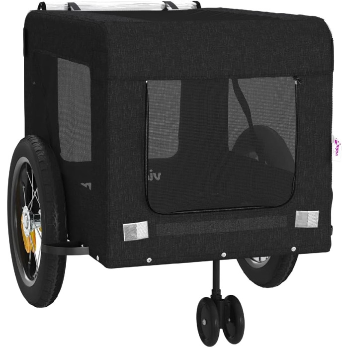 Фургон для велосипеда, переноска для собак, чорний (120 x 54.5 x 53 см)