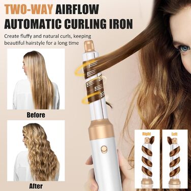 Професійний аірстайлер 7-в-1 з іонізацією: фен, плойка, випрямляч для волосся. Набір для створення об'єму, локонів та випрямлення всіх типів волосся