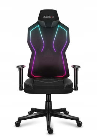 Ігрове крісло Huzaro Combat 6.2 RGB, тканина, чорне