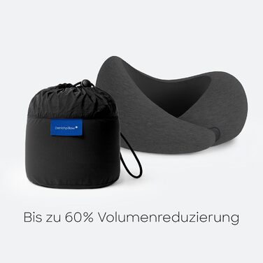 Подушка для шиї Ostrichpillow Go з Memory Foam, ергономічний дизайн 360°, темно-синій