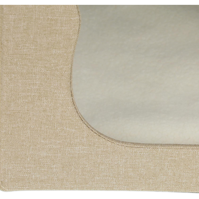 Кігтечка для котів Relaxdays, будиночок для котів, 2 поверхи, складана, 44x40x40 см, коричневий/білий