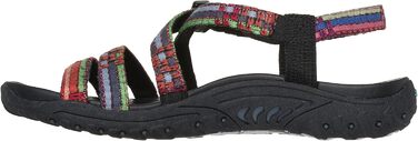 Сандалі жіночі Skechers Reggae Sew Me Boho плетені з ремінцями, чорно-різнокольорові, 36 EU
