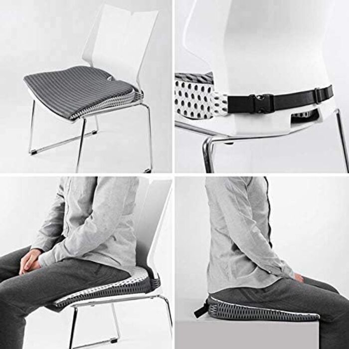 Wlauqueta Auto Truck Wedge Seat Cushion for Pressure Relief, Pain Reduction, Shock Absorption, Orthopedic Ergonomic Support, Memory Foam