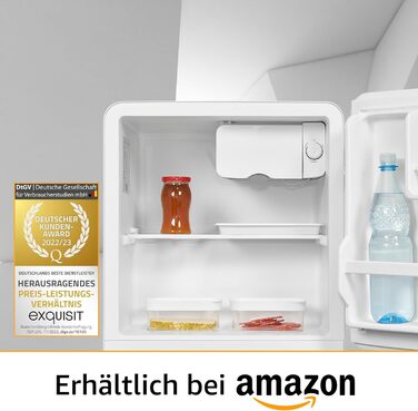 Exquisit Mini Холодильник CKB45-0-031F білий: 47 л, без морозильної камери, ретро стиль