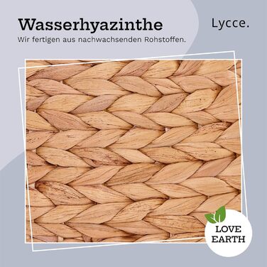 Cat bed, dog bed for small dogs | Washable cushion at 30° | Oval shape with high rim | Water hyacinth | Beds, blankets & furniture for cats | Size 1 (53 x 40 x 14 cm)