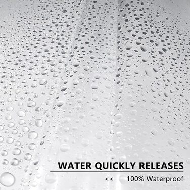 Прозора штора для ванної кімнати Blumen 180x200 см з гачками, антигрибкова, водонепроникна EVA