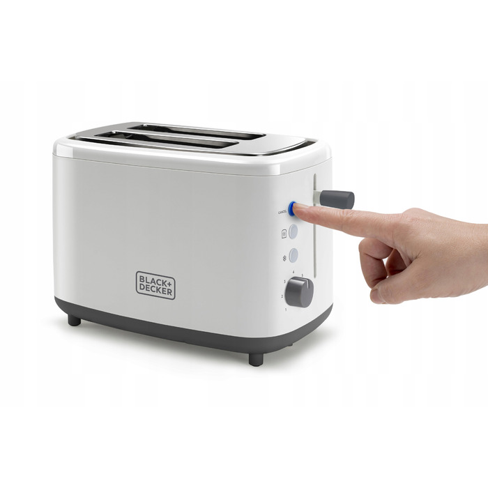 Тостер Black+Decker BXTO820E, білий, 820 Вт