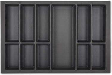 Вставка для столових приборів ORGA-BOX VII, базальтово-сіра, 726×474 мм, органайзер для кухні, Veriset, Schröder, корпус 80 см