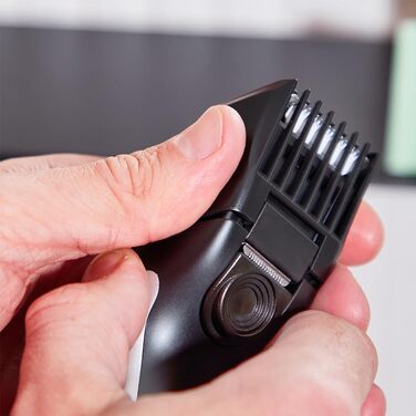 Триммер для бороди Remington MB320C Schwarz: професійний набір з керамічними лезами (0.4-18 мм), 9 налаштувань довжини, акумулятор/мережа, LED-індикатор