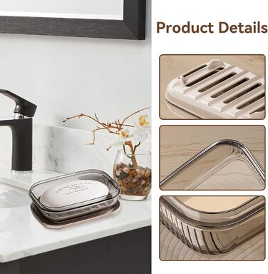 Подорожня мильниця з піддоном для води: мильниця для подорожей, мильниця для ванної кімнати, мильниця для миття рук