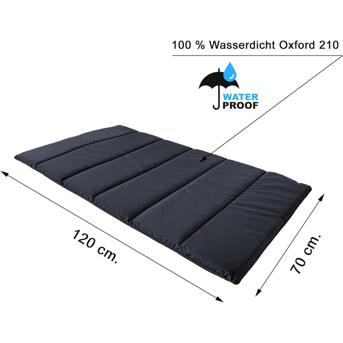 Водонепроникний килимок для собак Outdoor, ковдра для собак, миється, килимок-ліжко для собак, подушка для собак для подорожей, кемпінгу, Outdoor, графіт (чорний)