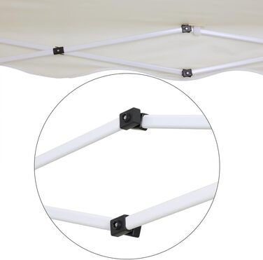 Foldable Gazebo 3x3m including bag | water-resistant, UV 50+ protection | Pop-up tent, foldable gazebo, garden tent, party tent, Capri | Click system metal frame (Cream)