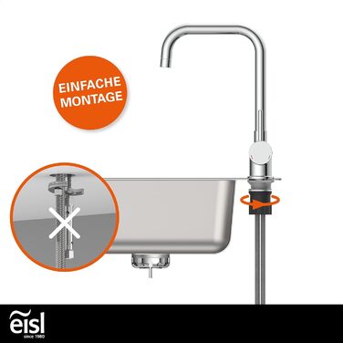 Змішувач кухонний EISL FUTURA з високим виливом, одноlever, хром