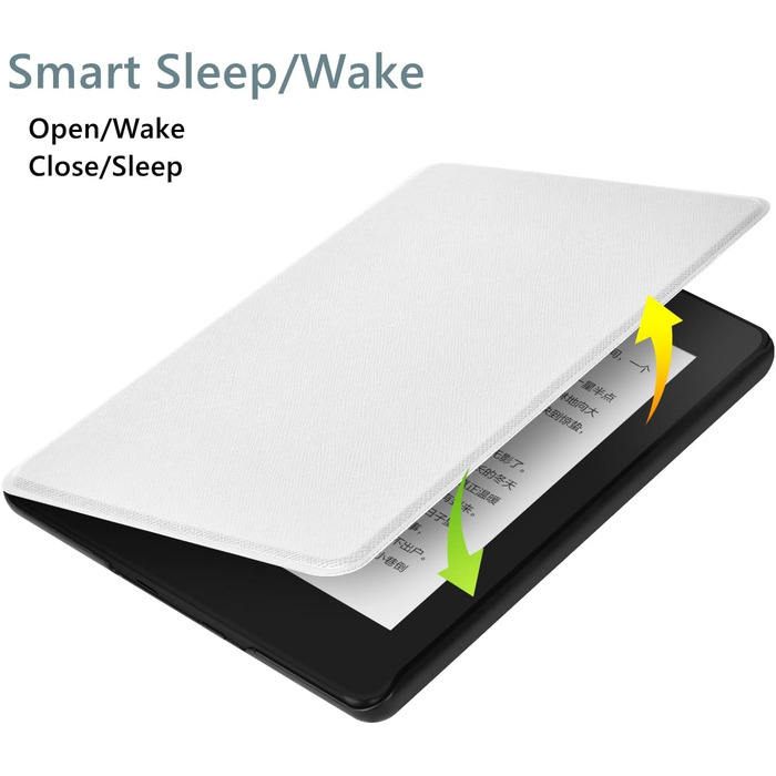 Чохол для Kindle Paperwhite (7/6/5 Gen, 12th Gen, Colorsoft 2024) з PU шкіри, білий