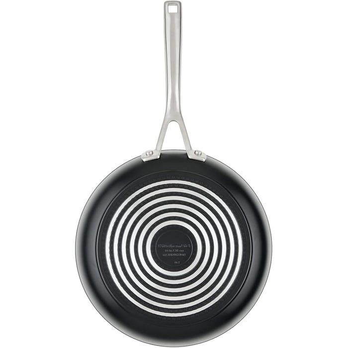 Пательня-гриль KitchenAid з виливом, 29 см, антипригарна, чорна - для індукційних плит