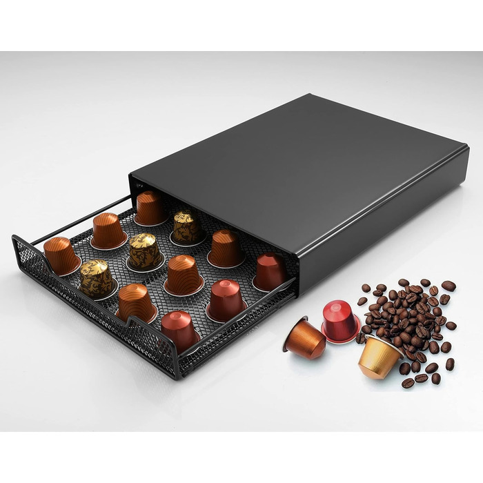 Організатор для капсул Dolce Gusto та Nespresso, ящик на 20 капсул, чорний