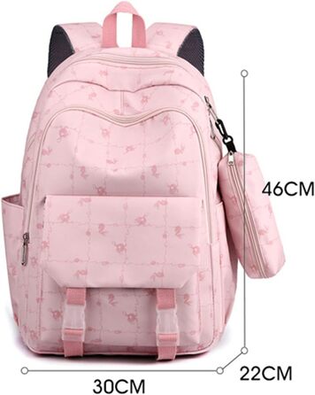 Великий рюкзак для учнів середньої школи, шкільний рюкзак для дівчат, рюкзак для полегшення навантаження, синій шкільний рюкзак для хлопців (рожевий)