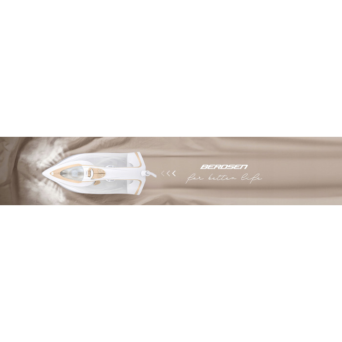 Парова праска BERDSEN BD-330, 3000 Вт, керамічне покриття, з функцією вертикального прасування, потужна