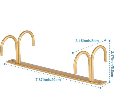 Тримач для чашок під шафу FOMANSH, 12 гачків для чашок, білий (золотий)