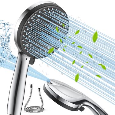Насадка для душу VOXON з 10 режимами, високий тиск, економія води, для чищення ванни та плитки, зі шлангом 1,5м
