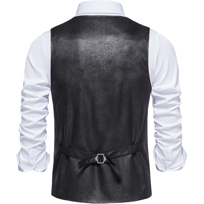 Чоловіча жилетка, формальна, без рукавів, V-подібний виріз, замша, бізнес-жилетка (XL, чорний)