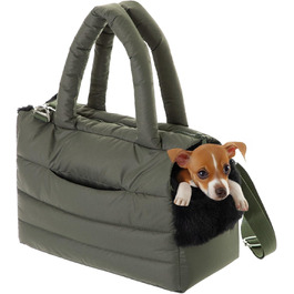 Транспортна сумка для собак та котів (M) - 40 x 20 x 30 см, оливковий колір