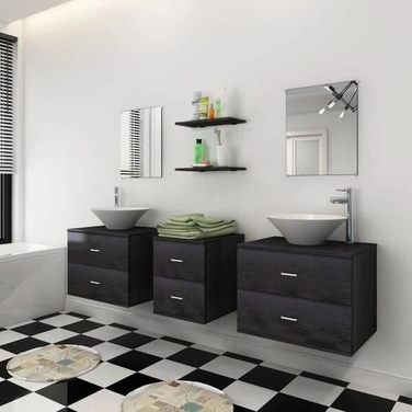 Комплект меблів для ванної кімнати vidaXL, 9 предметів
